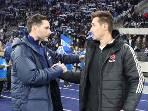Stefan Leitl (links) trifft am Sonntag mit Hertha BSC auf Miroslav Klose und den 1. FC Nürnberg.