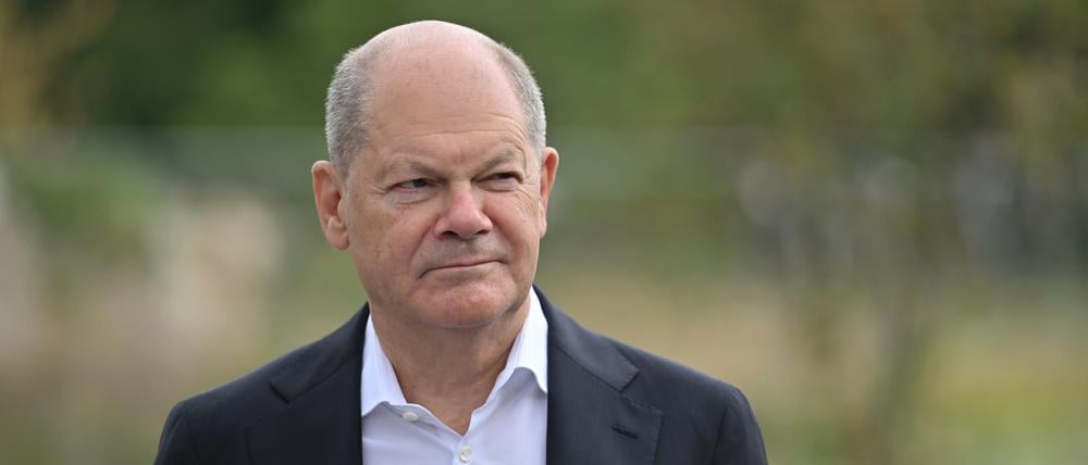 Olaf Scholz (SPD) bei einem Termin im Wahlkreis.