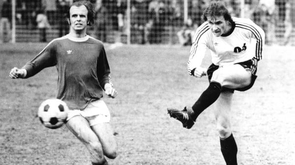 In der Saison 1975/76 trafen Wacker 04 (re. Rainer Fischer) und der Spandauer SV (im Bild Detlef Schubert) in der Zweiten Liga aufeinander.