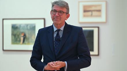 Zumindest keine Berührungsängste: Wolfram Weimer besucht die Ausstellung „Edvard Munch. Angst“ in den Kunstsammlungen Chemnitz. 