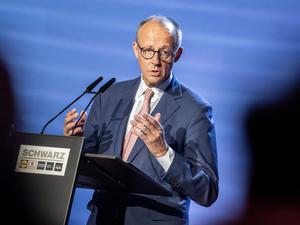 Bundeskanzler Friedrich Merz (CDU) beim Schwarz Ecosystem Summit, einem Gipfeltreffen von Wirtschaft, Politik und Verbänden. 