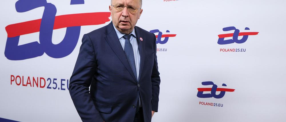 Treibt das Projekt für einen Drohnenwall voran: EU-Verteidigungskommissar Andrius Kubilius. (Archivbild)