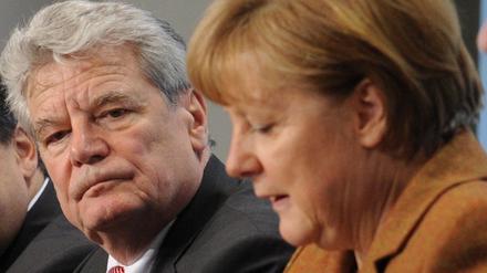 Joachim Gauck und Angela Merkel auf einem Archivfoto von 2012.