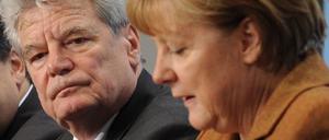 Joachim Gauck und Angela Merkel auf einem Archivfoto von 2012.