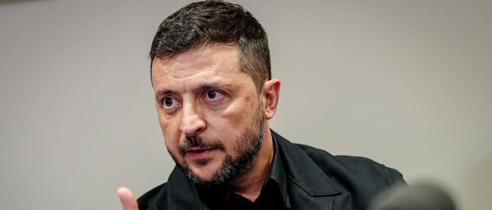 Wolodymyr Selenskyj, Präsident der Ukraine, am Rande der Generaldebatte der UN-Vollversammlung.