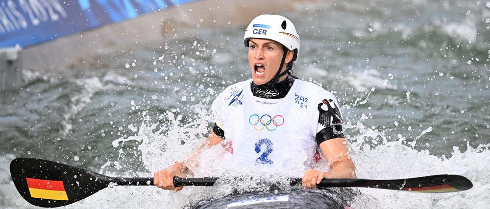 Ricarda Funks neues Paddel ist auf dem Weg zur WM verschwunden.