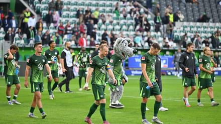 Wolfsburger Enttäuschung nach dem 0:1 gegen Leipzig.