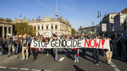 Am Samstag demonstrierten in Berlin rund 60.000 Menschen gegen den Krieg in Gaza.