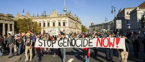 Am Samstag demonstrierten in Berlin rund 60.000 Menschen gegen den Krieg in Gaza.