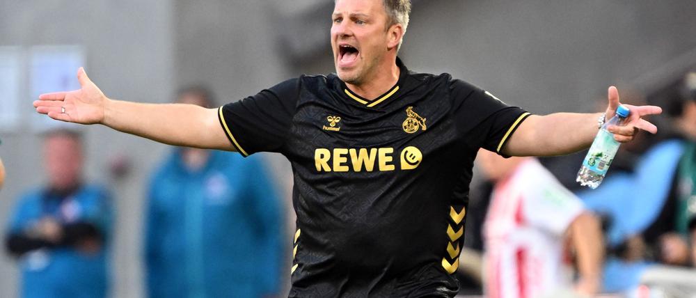 Hadert mit dem Video-Assistenten: Kölns Trainer Lukas Kwasniok.