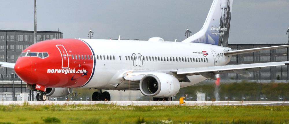 Ein Passagierflugzeug der norwegischen Fluggesellschaft Norwegian Air