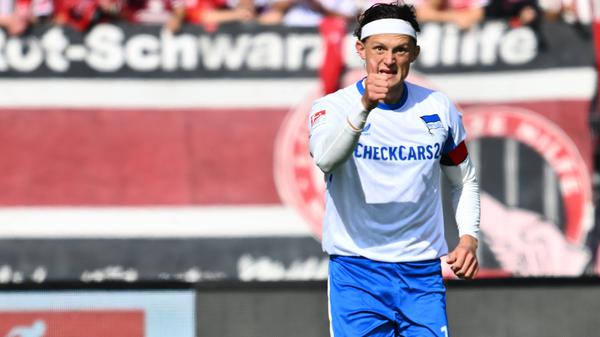 Fabian Reese bereitete in Nürnberg zwei der drei Tore von Hertha BSC vor. 