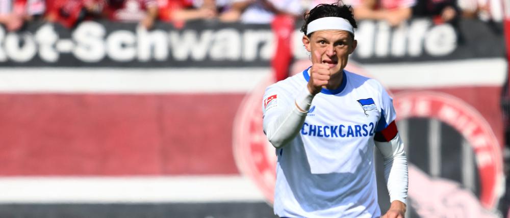 Fabian Reese bereitete in Nürnberg zwei der drei Tore von Hertha BSC vor. 