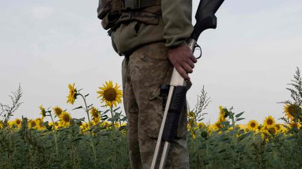 Symbolbild: Ein Soldat der mobilen Feuergruppe der 4. selbstständigen mechanisierten Brigade der Ukraine steht am 9. September 2025 während der russischen Invasion in Serhiy.