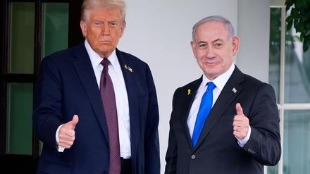 Israels Ministerpräsident Benjamin Netanjahu traf US-Präsident Donald Trump am Montag im Weißen Haus.