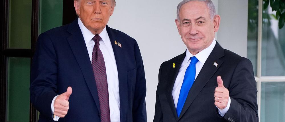 Israels Ministerpräsident Benjamin Netanjahu traf US-Präsident Donald Trump am Montag im Weißen Haus.