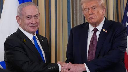 Trump und Netanjahu sprachen im Weißen Haus. 