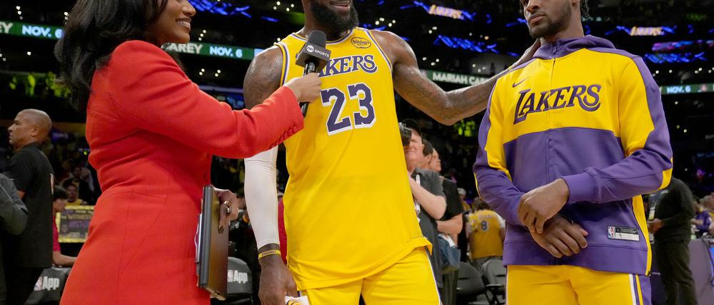 LeBron James spielt bei den Los Angeles Lakers mit seinem ältesten Sohn Bronny James. (Archiv-Foto)