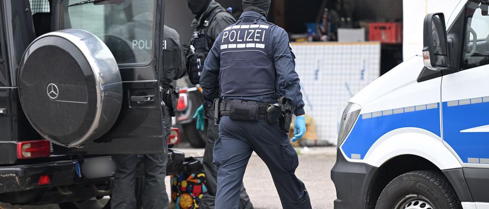 Auch in Weil der Stadt bei Stuttgart waren die Beamten im Einsatz. 