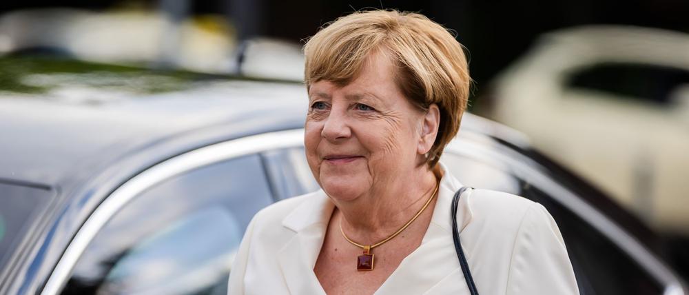 Angela Merkel (CDU), ehemalige Bundeskanzlerin, kommt zur Saisoneröffnung der Berliner Philharmoniker in die Philharmonie.+