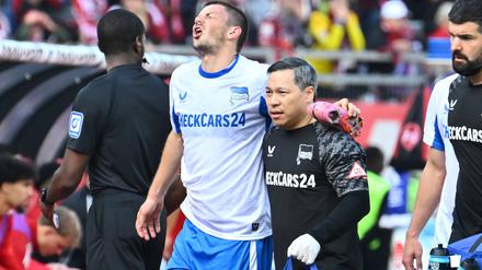 Das sah nicht gut aus. Und war es auch nicht. Dawid Kownacki wird Hertha lange fehlen.