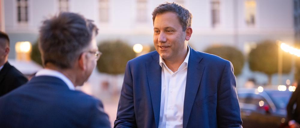 Die Tagesspiegel Hauptstadtgespräche mit Bundesfinanzminister und Vizekanzler Lars Klingbeil (SPD) finden am 29.9.2025 in den Kammerspielen des Deutschen Theaters in Berlin statt.