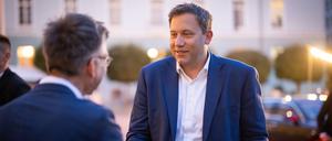 Die Tagesspiegel-Hauptstadtgespräche mit Bundesfinanzminister und Vizekanzler Lars Klingbeil (SPD) am 29.9.2025 in den Kammerspielen des Deutschen Theaters in Berlin