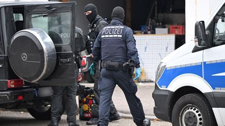 Auch in Weil der Stadt bei Stuttgart waren die Beamten im Einsatz. 