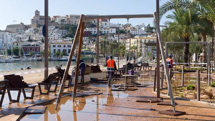 Ein Blick auf Ibiza-Stadt am 1. Oktober. 