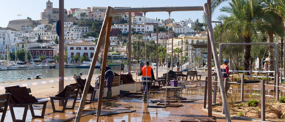 Ein Blick auf Ibiza-Stadt am 1. Oktober. 