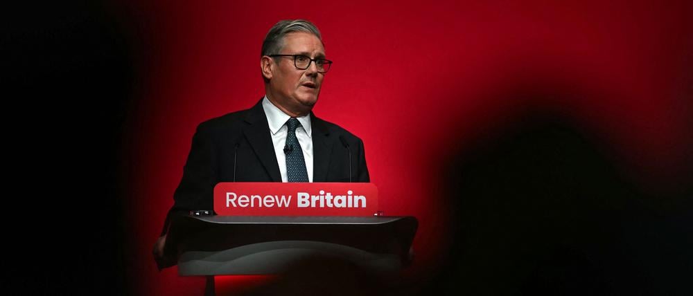 Am Dienstag sprach Großbritanniens Premierminister Keir Starmer auf dem Labour-Parteitag. 