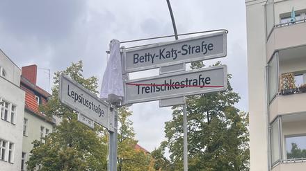 Aus der Treitschkestraße wird die Betty-Katz-Straße.
