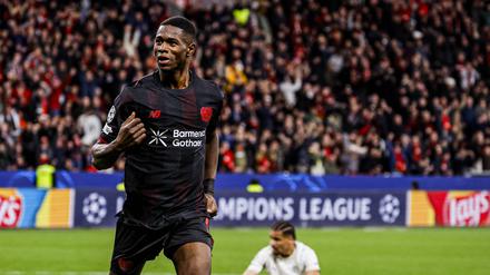 Neuzugang Christian Kofane ist nun mit 19 Jahren Bayers jüngster Champions-League-Torschütze.