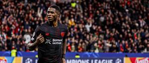 Neuzugang Christian Kofane ist nun mit 19 Jahren Bayers jüngster Champions-League-Torschütze.