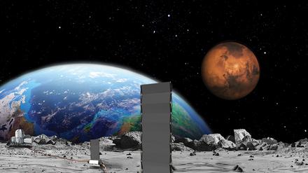 Konzept der Nasa: Visualisierung des Projekts „Fission Surface Power“, das bis 2030 den ersten Kernreaktor auf den Mond bringen soll.