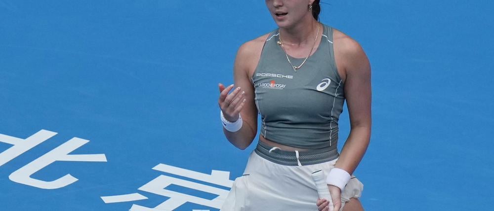 Eva Lys zeigte beim Tennis-Turnier in Peking starke Leistungen.
