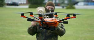 Präsentation der Drohnenabwehr in Hamburg am 25. September 2025.