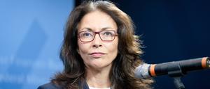 Die Vorsitzende des DGB, Yasmin Fahimi, in Berlin.