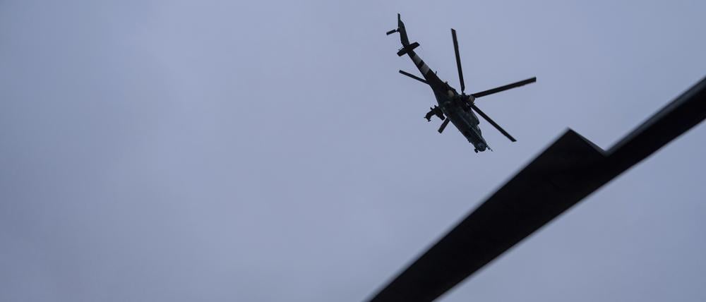 Ein ukrainischer Mi-24-Kampfhubschrauber