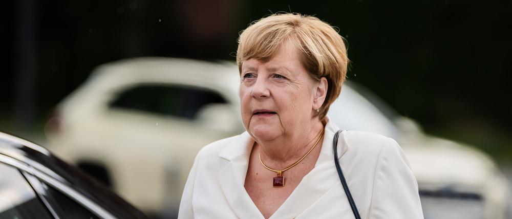 Angela Merkel (CDU), ehemalige Bundeskanzlerin, kommt zu einer Veranstaltung.