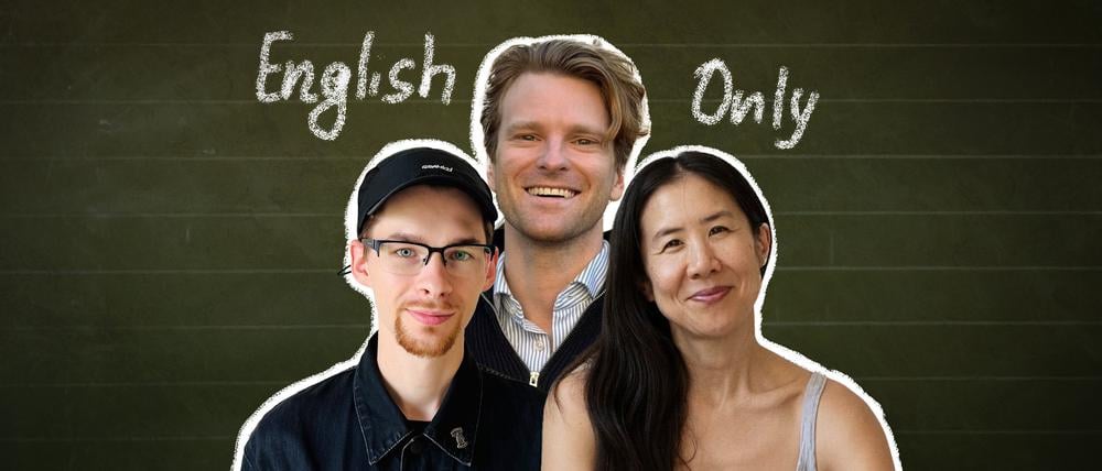 Personen von links nach rechts: Vladislav Milovskii, Stefan Kögler und Leanne Raab