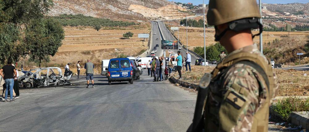 Israel soll Granaten im Libanon abgeworfen haben.