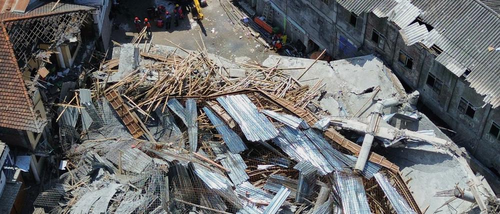 Das Unglück ereignete sich während des Gießens einer Betondecke