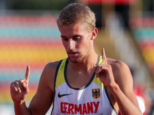 Felix Krüsemann 2018 bei der EM der Leichtathleten im Berliner Jahn-Sportpark.
