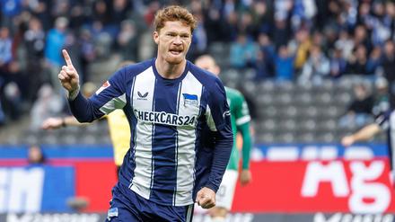 Der Bann ist gebrochen. Sebastian Grönning erzielte die ersten beiden Heimtore für Hertha BSC.