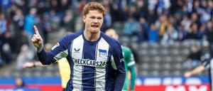 Der Bann ist gebrochen. Sebastian Grönning erzielte die ersten beiden Heimtore für Hertha BSC.