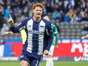 Der Bann ist gebrochen. Sebastian Grönning erzielte die ersten beiden Heimtore für Hertha BSC.
