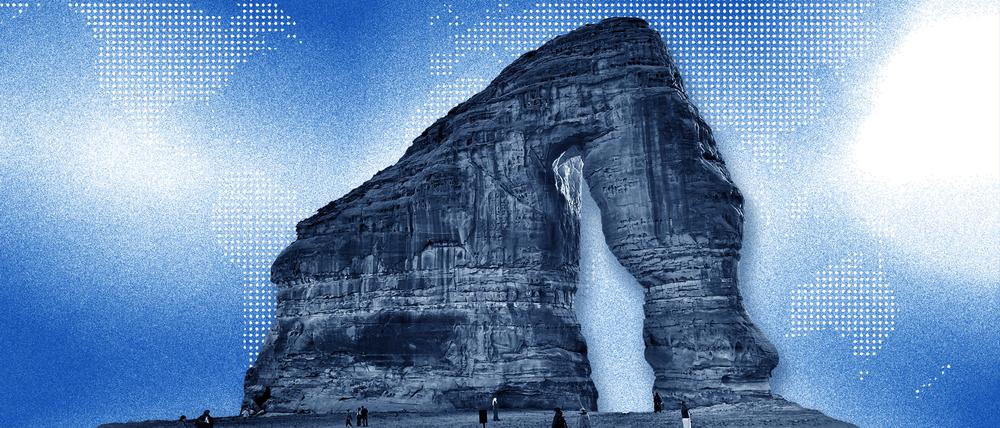 Der „Elephant Rock“ in der saudischen Wüstenstadt Al Ula. An seinem Fuße fand eine der Diskussionen des Munich Leaders Meeting diese Woche statt.