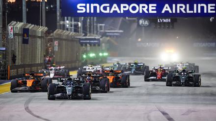 Der Start des Grand Prix’ in Singapur.