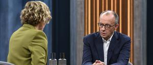 Bundeskanzler Friedrich Merz in der ARD-Sendung „Caren Miosga“. 